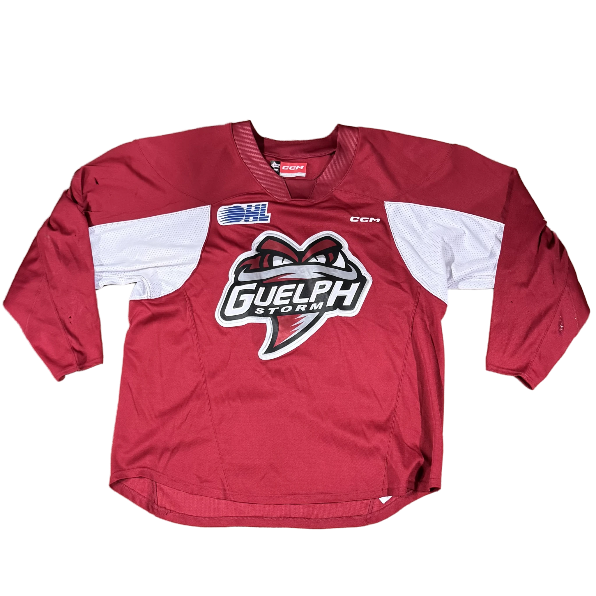 OHL - Used CCM Guelph Storm Practice Jersey (Maroon)